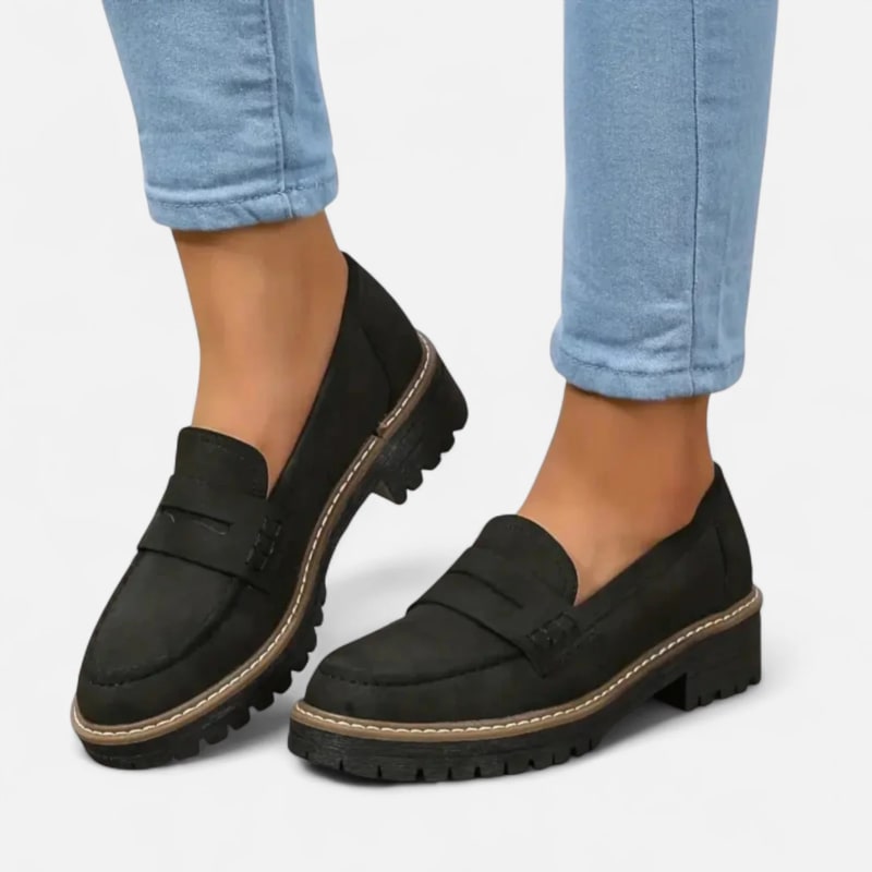 Jutta Chunky Sole Penny Loafers_1
