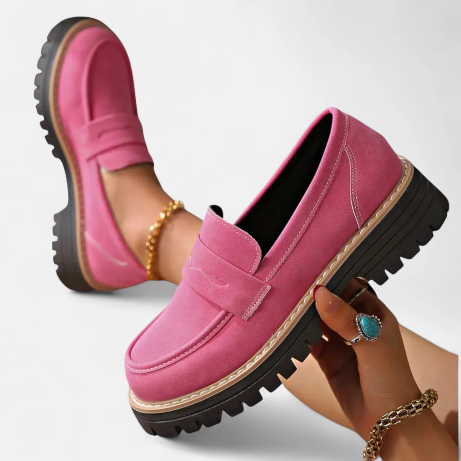 Jutta Chunky Sole Penny Loafers_3