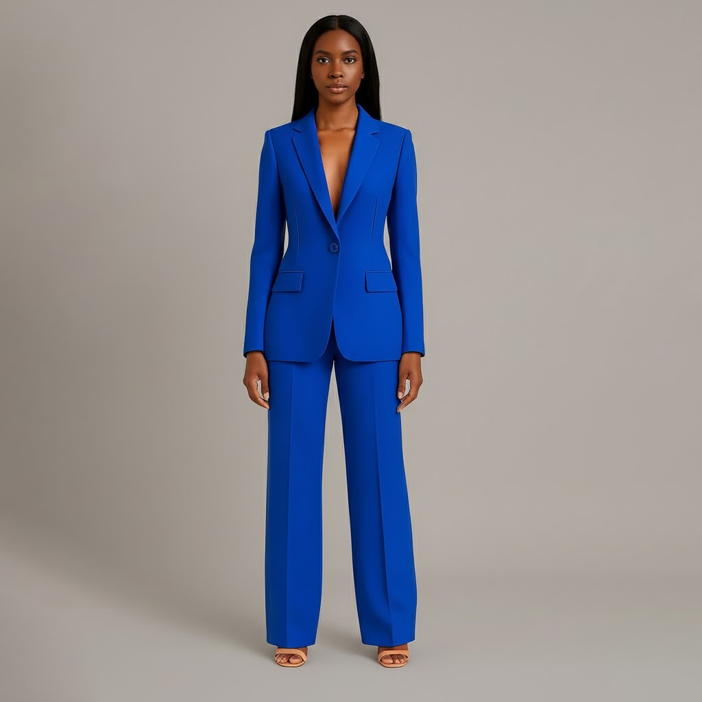 Lillian Tailored Wide Leg Two Piece Pant Suit_10