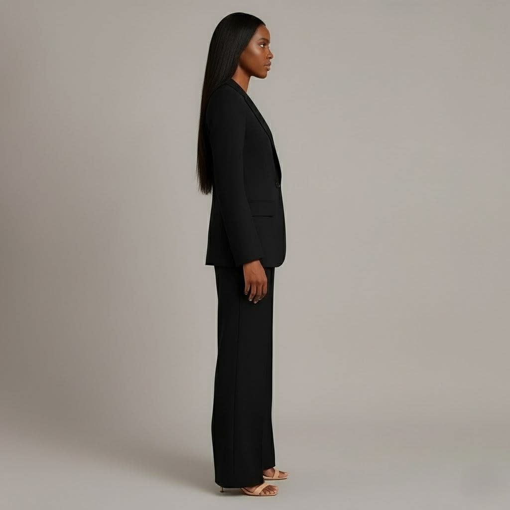 Lillian Tailored Wide Leg Two Piece Pant Suit_5