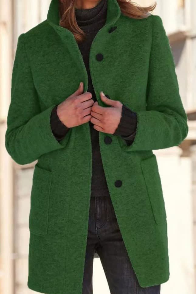 Gerda Wool Blend Stand Collar Coat_3