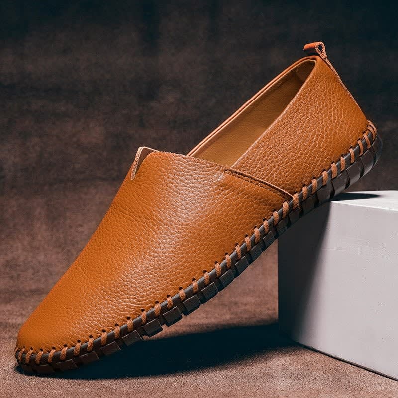 Abraham Genuine Leather Slip On Loafers_3