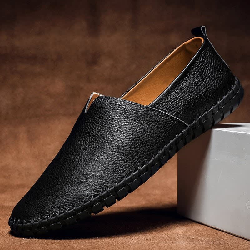 Abraham Genuine Leather Slip On Loafers_4