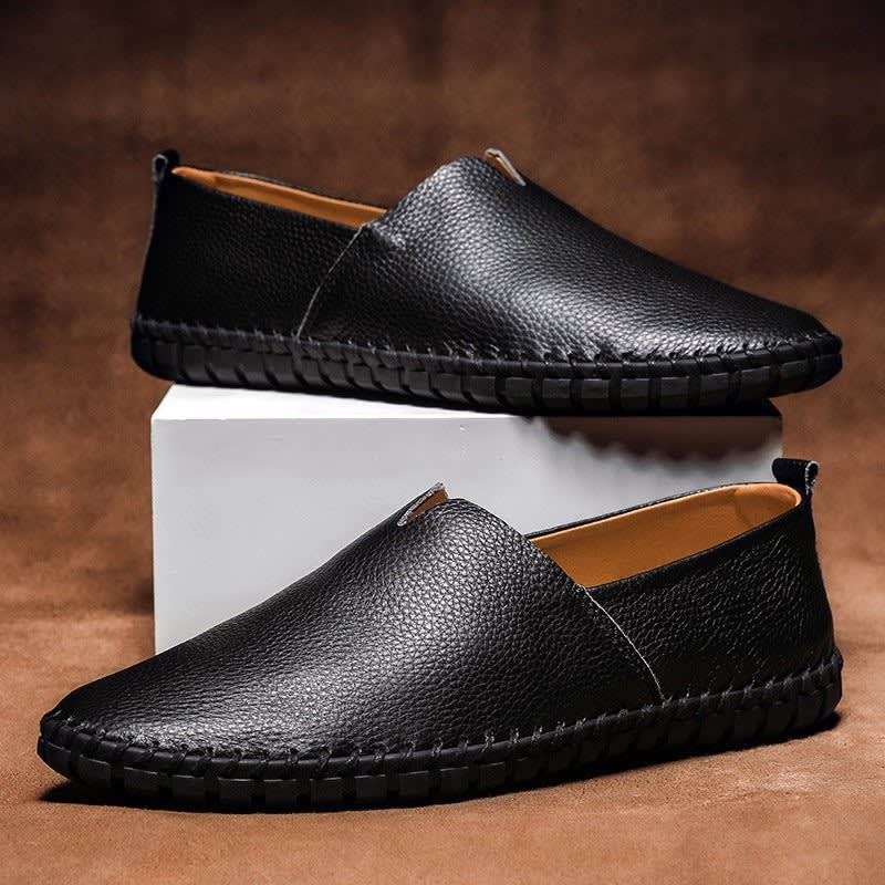 Abraham Genuine Leather Slip On Loafers_7