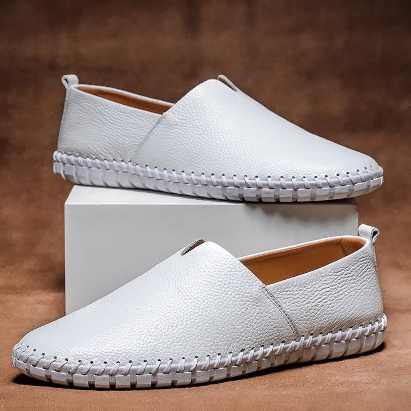 Abraham Genuine Leather Slip On Loafers_8