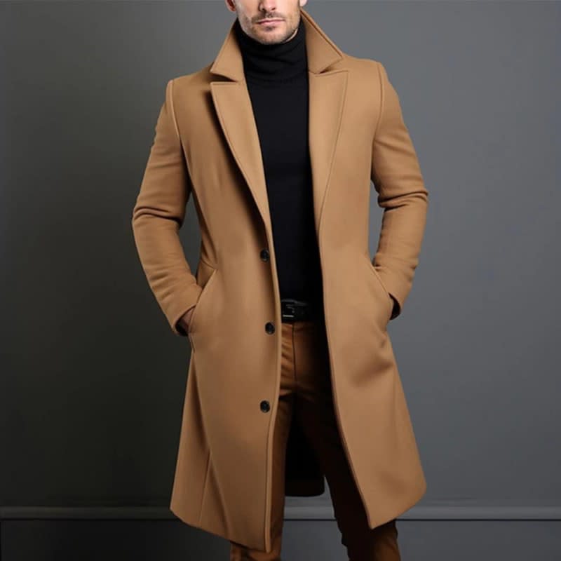 Noel Notch Lapel Longline Overcoat_1