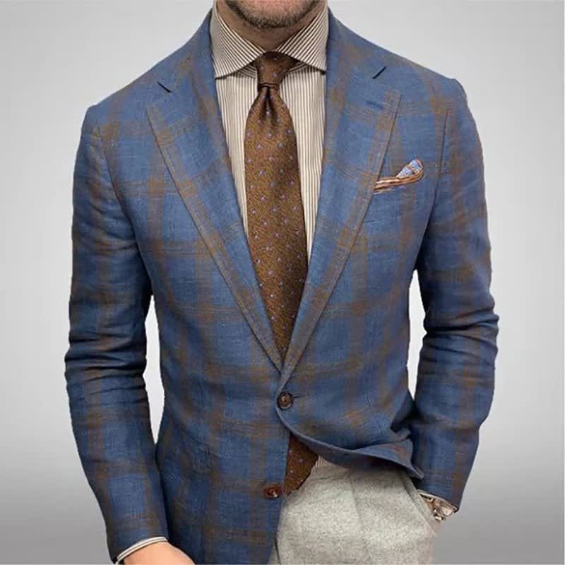 Dilan Regular Fit Plaid Blazer_1