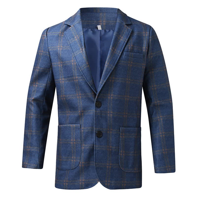 Dilan Regular Fit Plaid Blazer_5