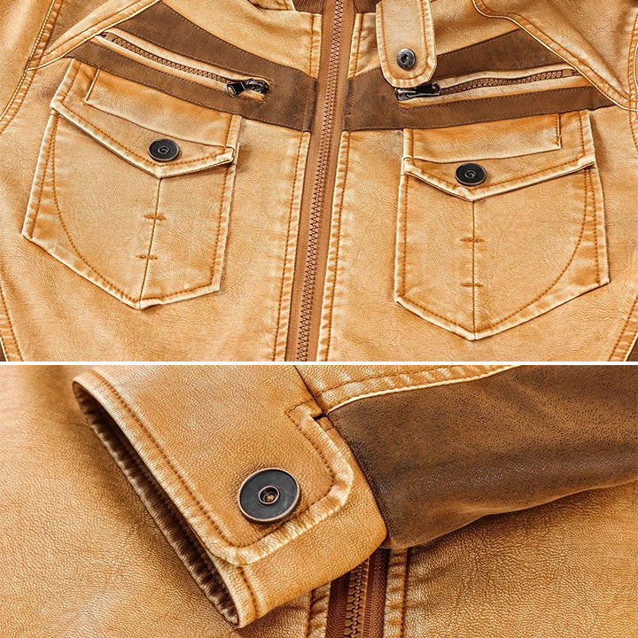 Men's Titan Hooded Leather Jacket