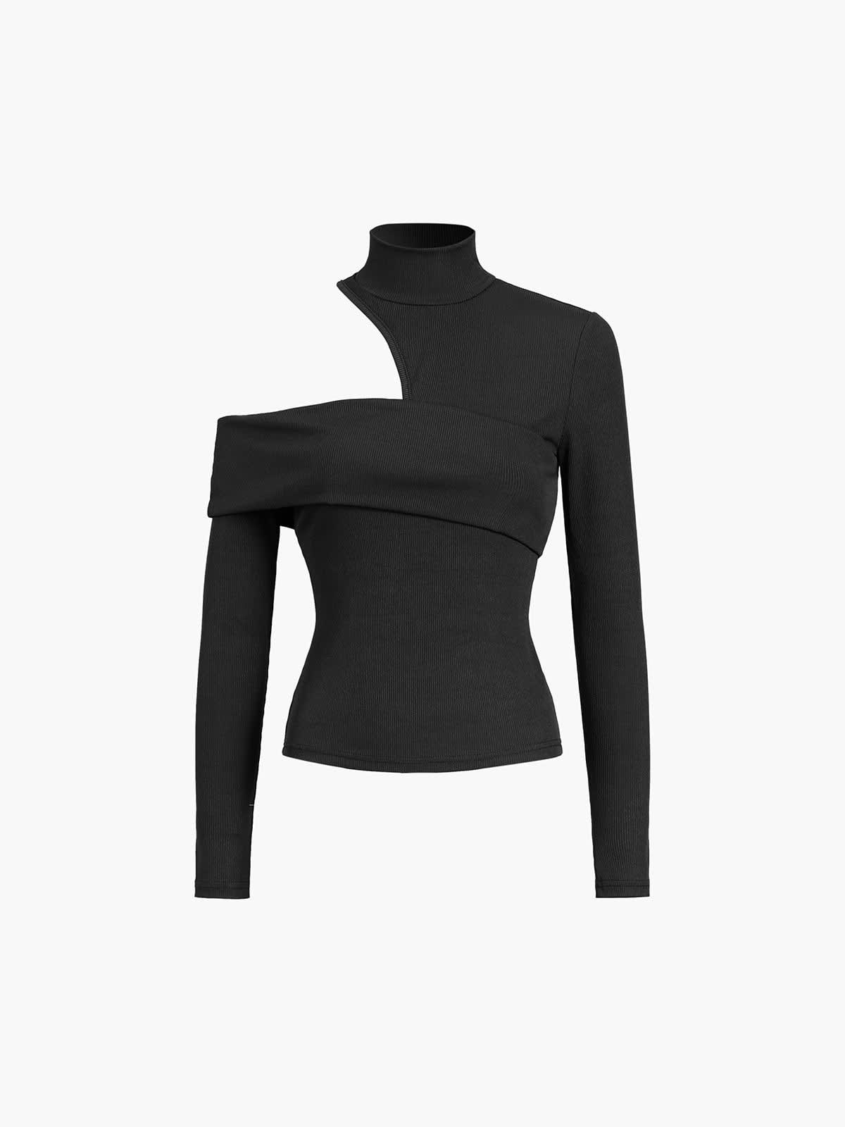 Sunniva Cutout High Neck Knit Top_5
