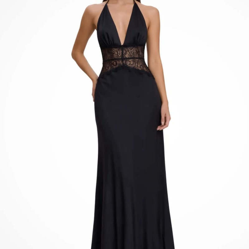 Yvette Plunge Halter Neck Wedding Guest Maxi Dress_1