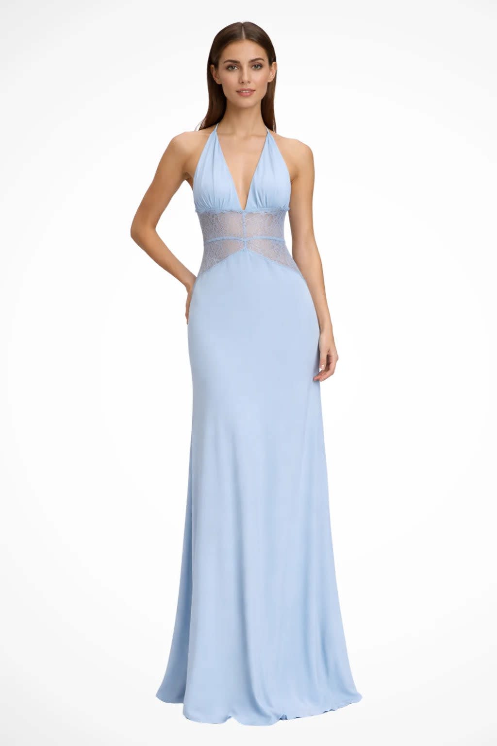 Yvette Plunge Halter Neck Wedding Guest Maxi Dress_3