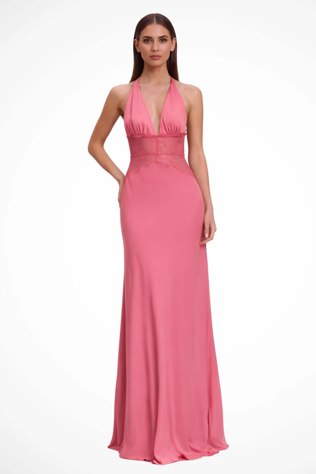 Yvette Plunge Halter Neck Wedding Guest Maxi Dress_5