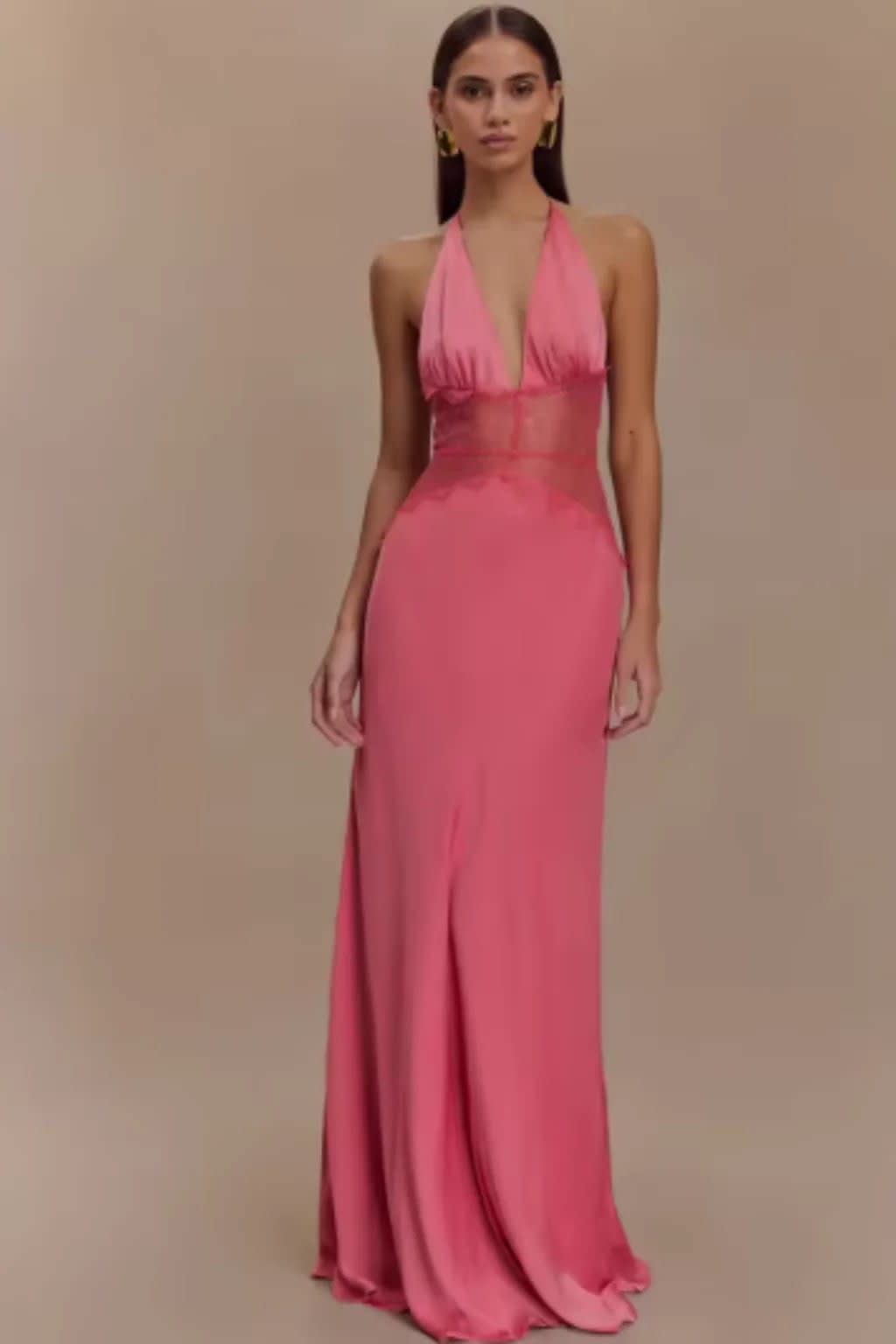 Yvette Plunge Halter Neck Wedding Guest Maxi Dress_6