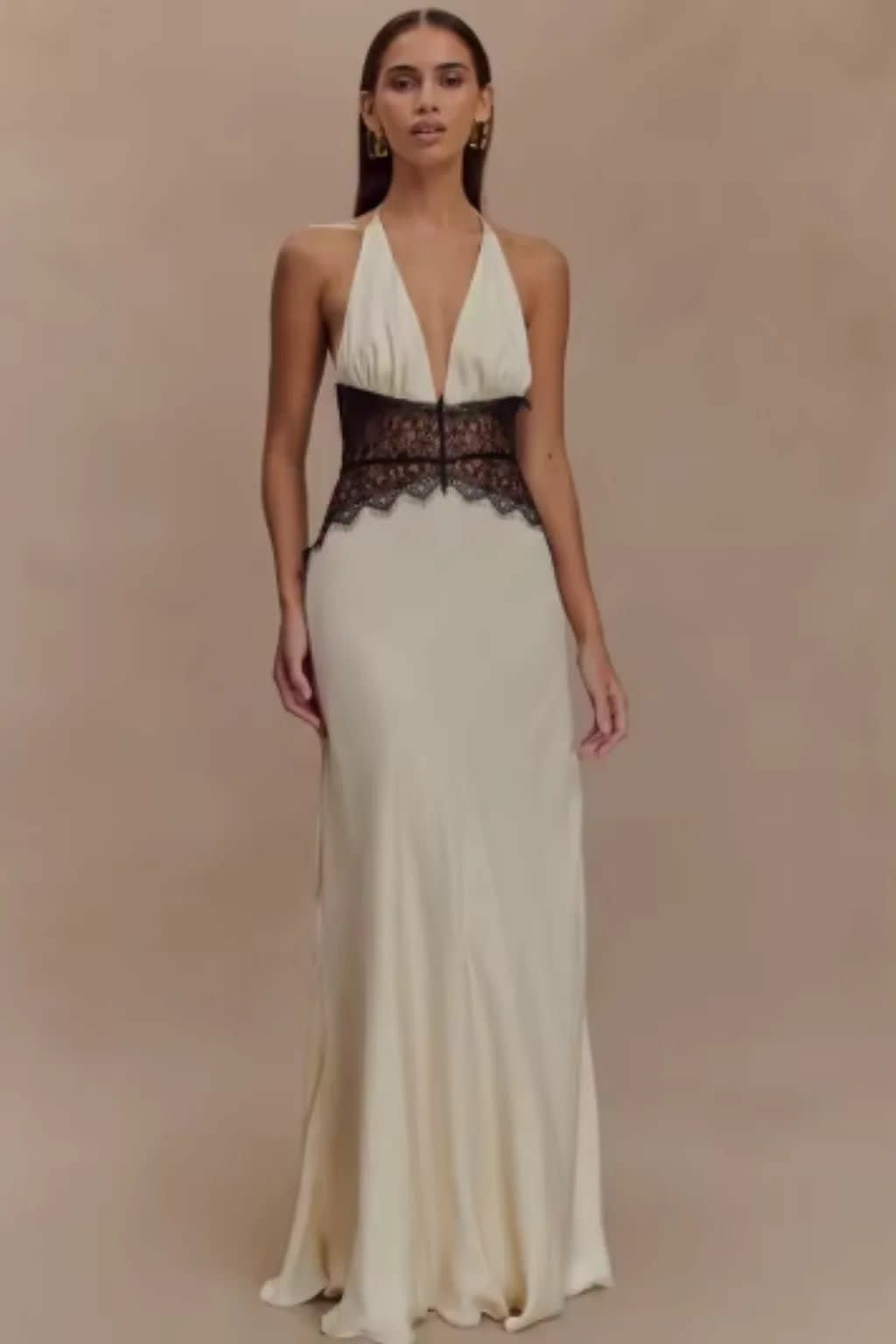 Yvette Plunge Halter Neck Wedding Guest Maxi Dress_8
