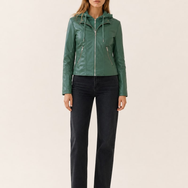 Kyla Hooded Zip Front Moto Jacket_1