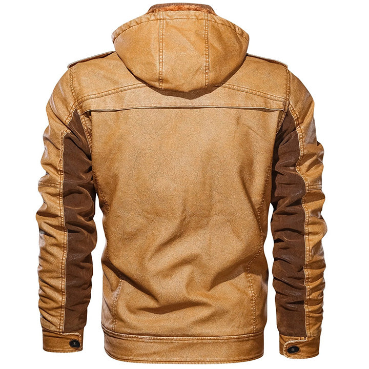 Men's Titan Hooded Leather Jacket