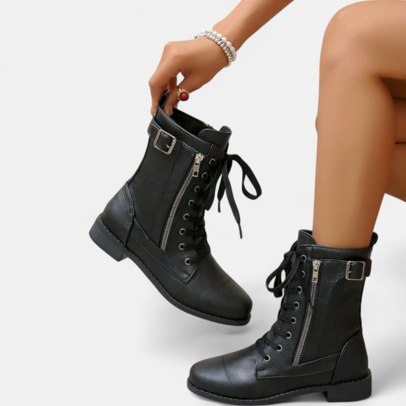 Nessa Lace Up Combat Boots_1