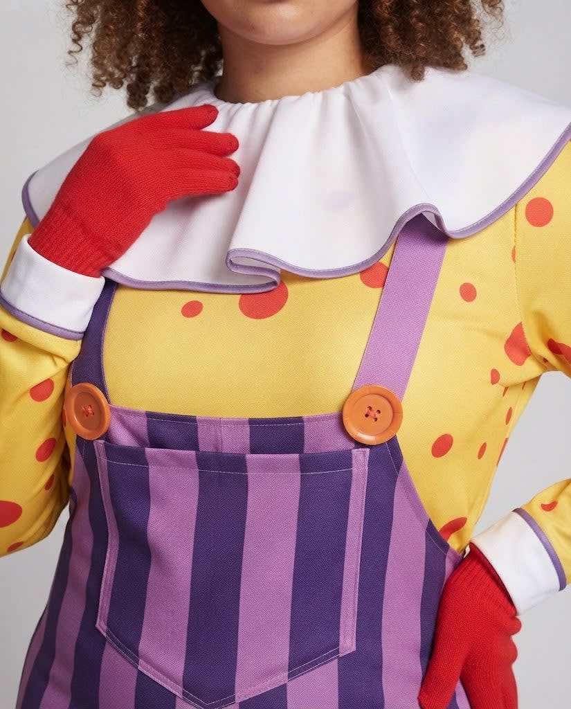 Laurel Striped Suspender Clown Costume Set_3