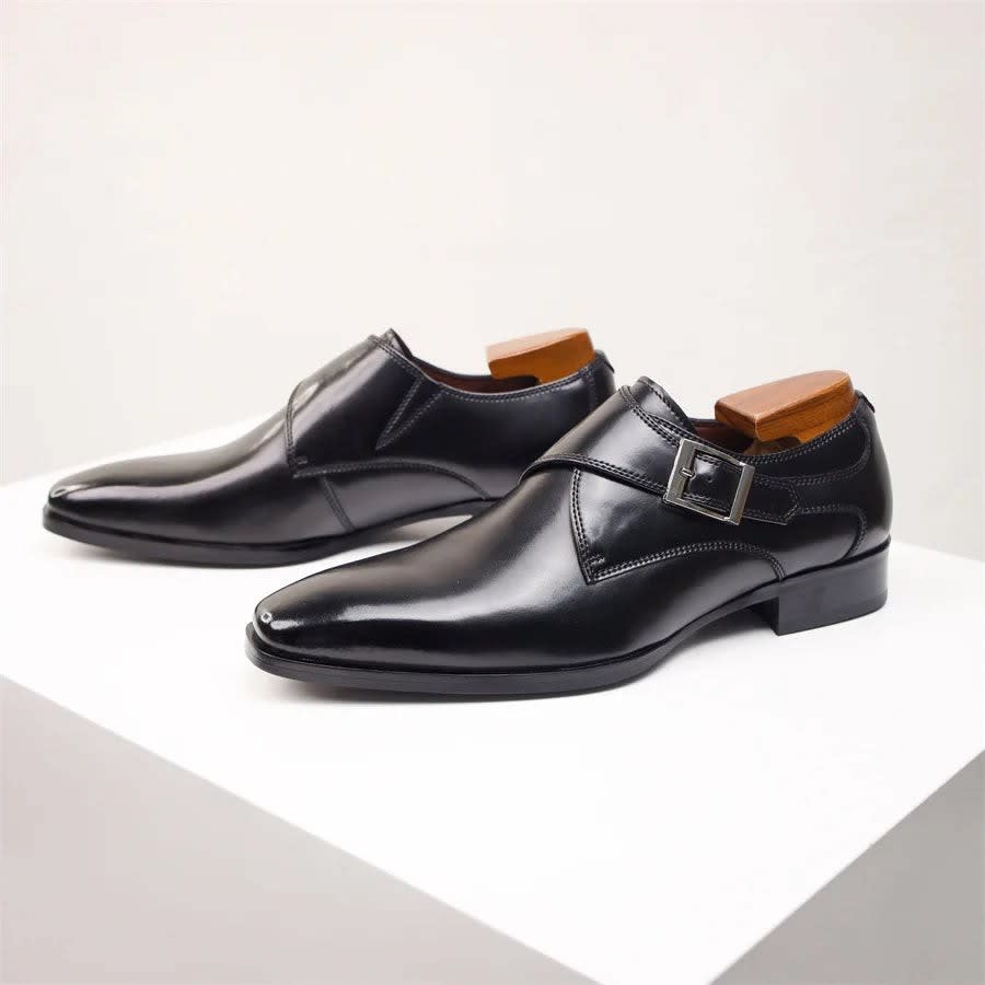 Dominic Leather Monk Strap Dress Shoes_2