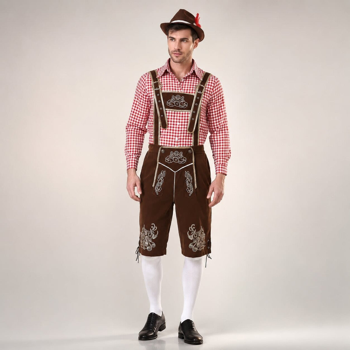 Alonzo Three Piece Oktoberfest Lederhosen Shorts Set_11