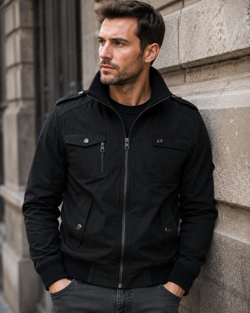 Holden Cotton Stand Collar Utility Jacket_2