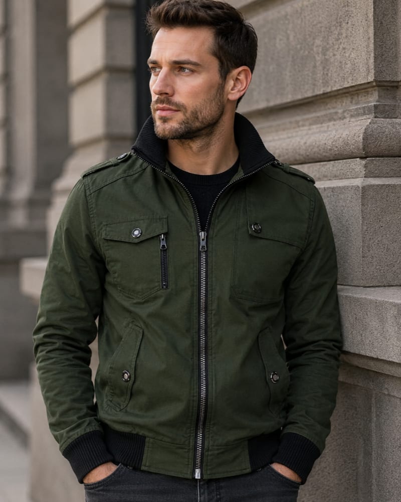 Holden Cotton Stand Collar Utility Jacket_4