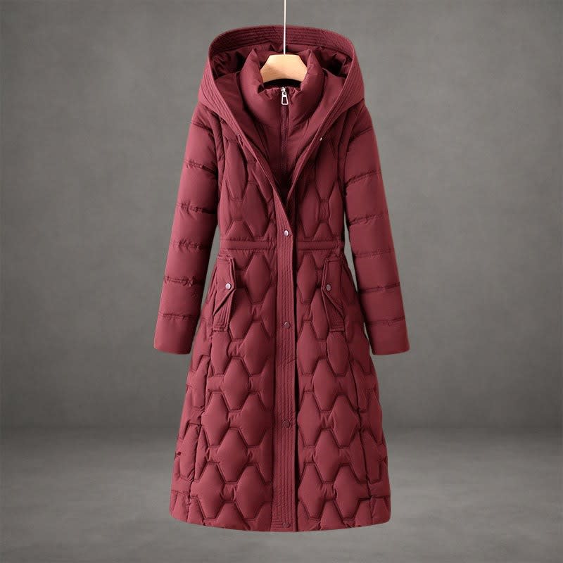 Gloria Hooded Longline Down Coat_1