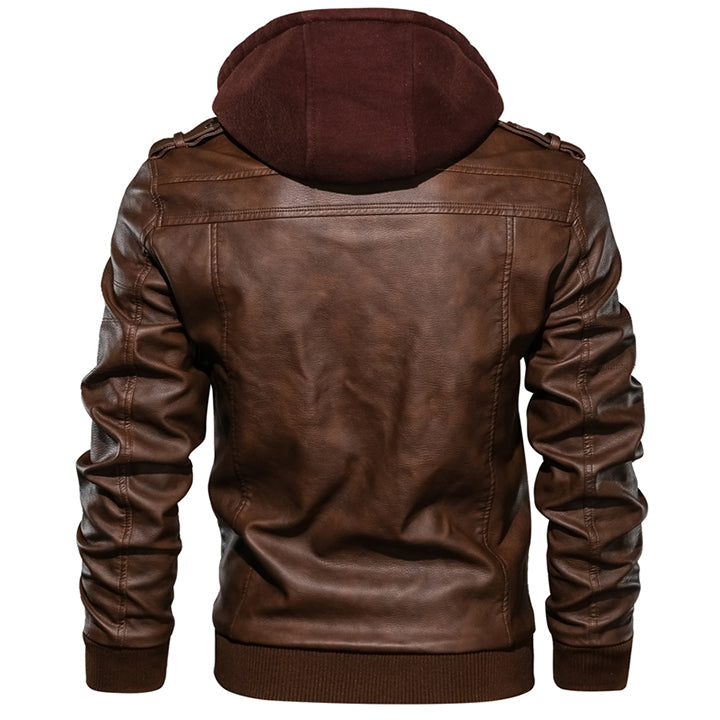 Men's Salvador Hooded Leather Jacket