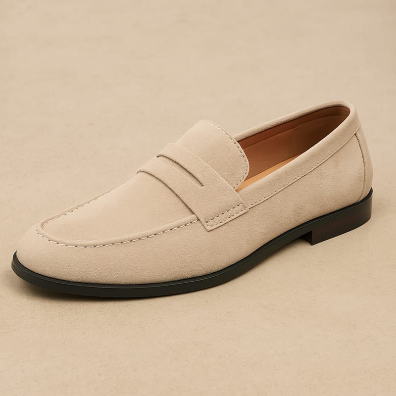 Albert Suede Penny Loafers_3