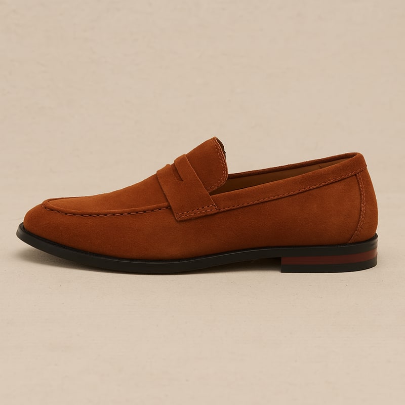 Albert Suede Penny Loafers_5