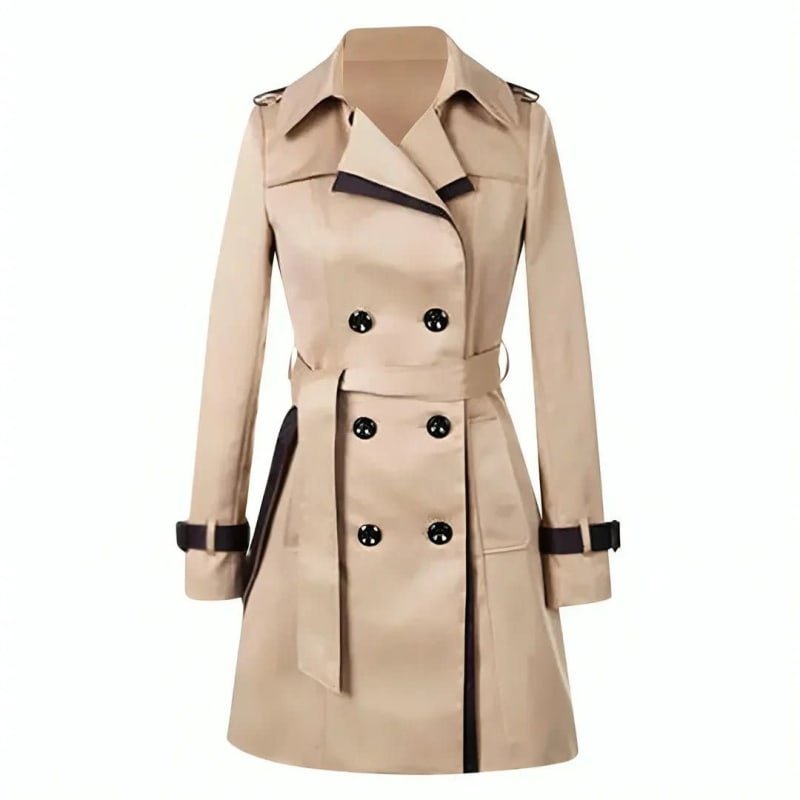 Bridget Double Breasted Belted Trench Coat_1
