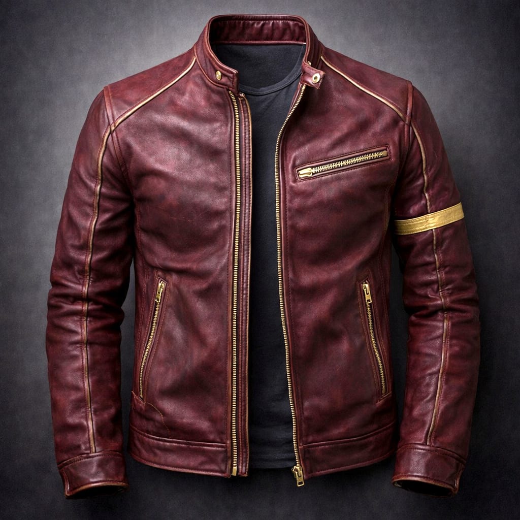 Damien Distressed Leather Moto Jacket_4