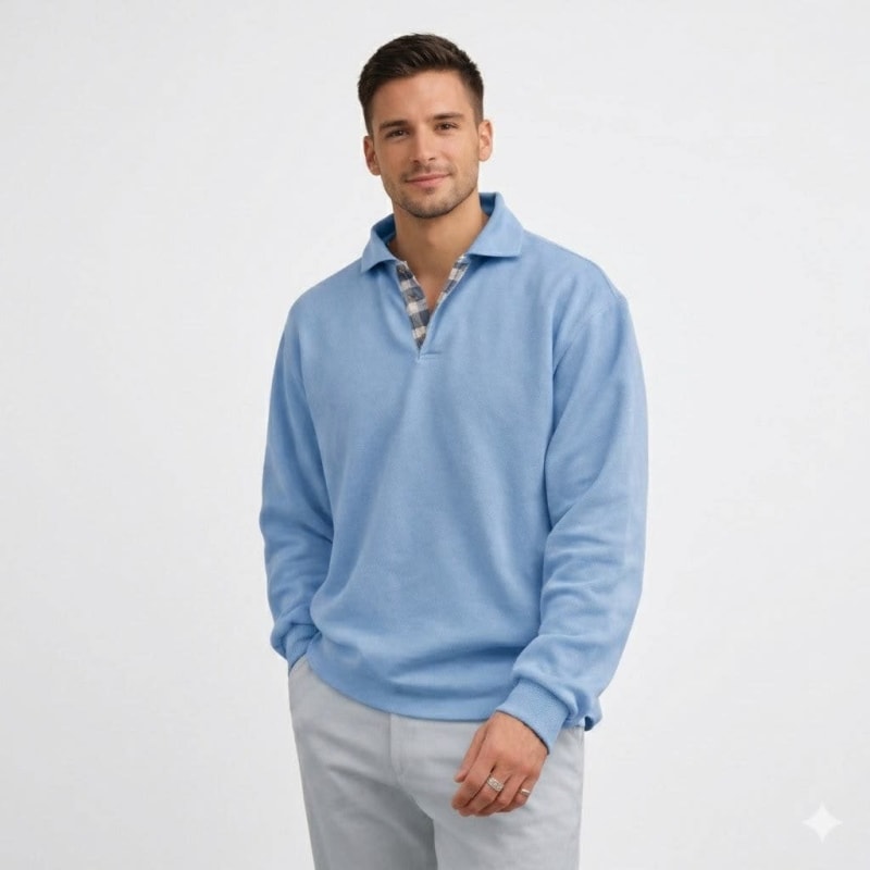 Ives Long Sleeve Knit Polo_1