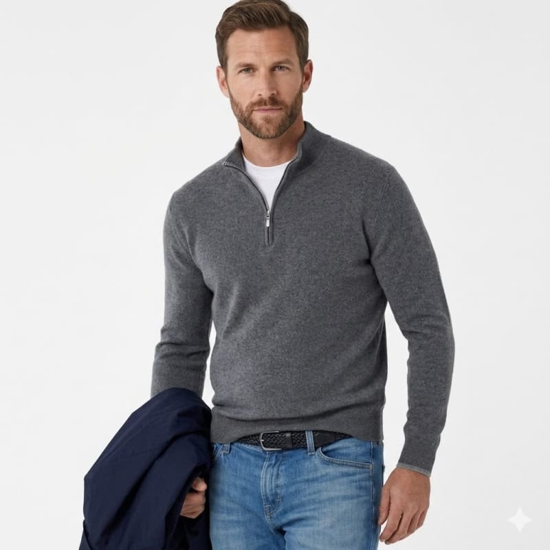 Yates Half Zip Knit Sweater_1
