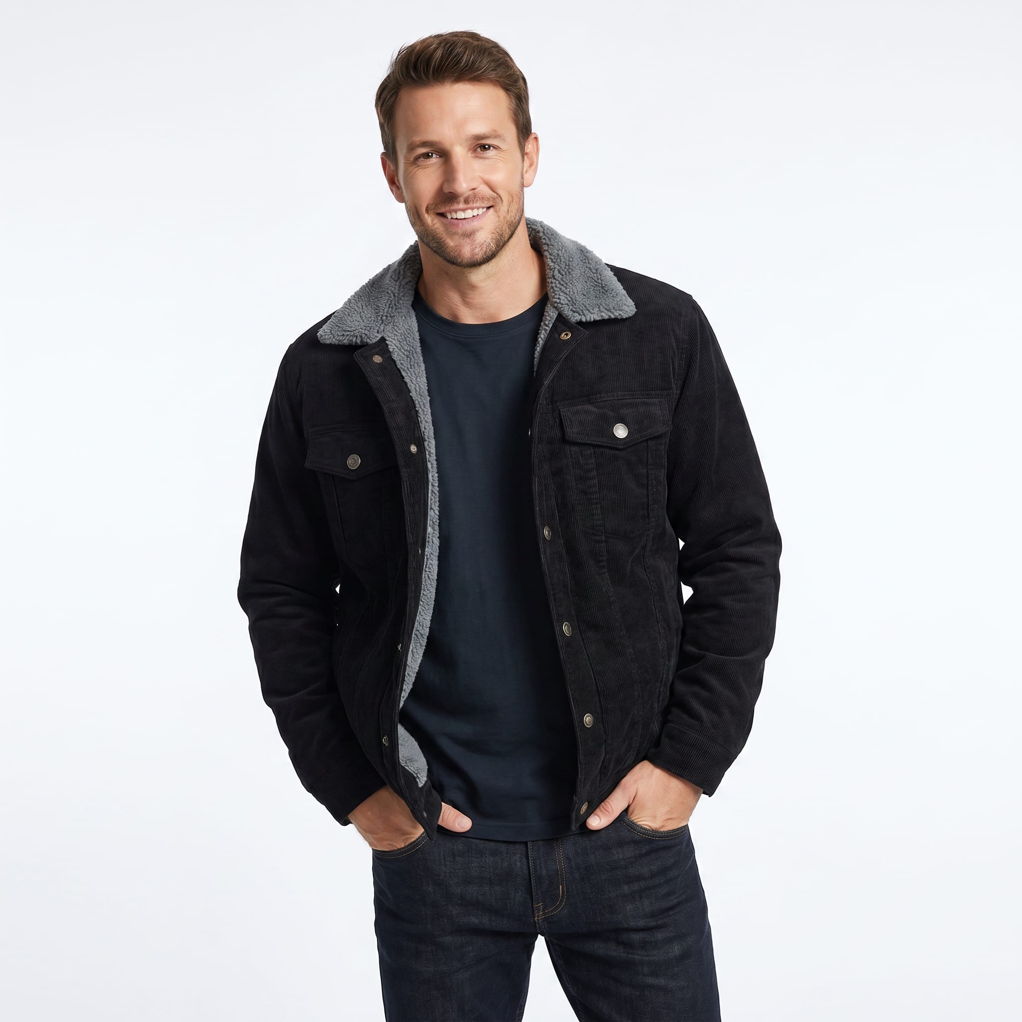 Ellis Sherpa Lined Corduroy Jacket_3