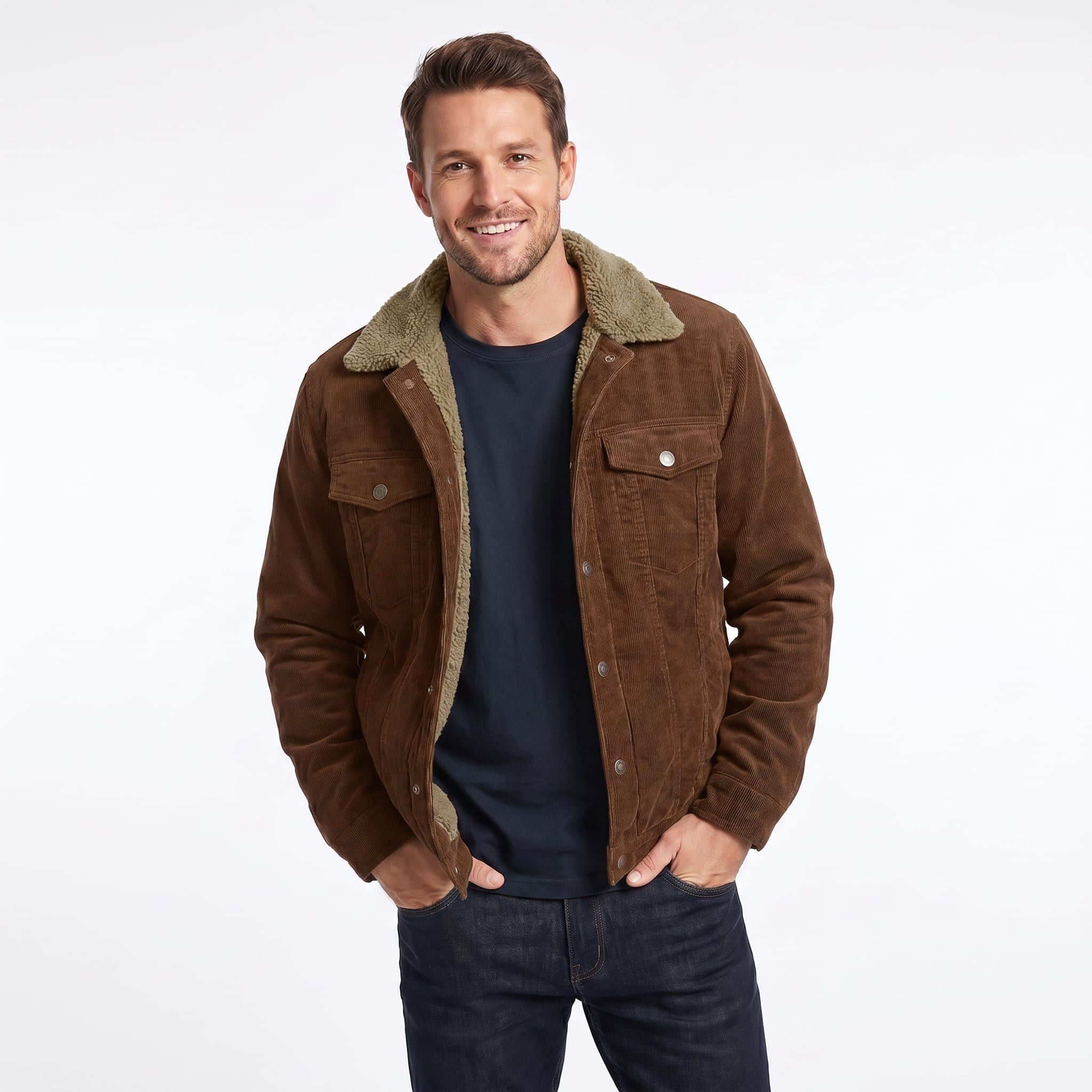 Ellis Sherpa Lined Corduroy Jacket_4