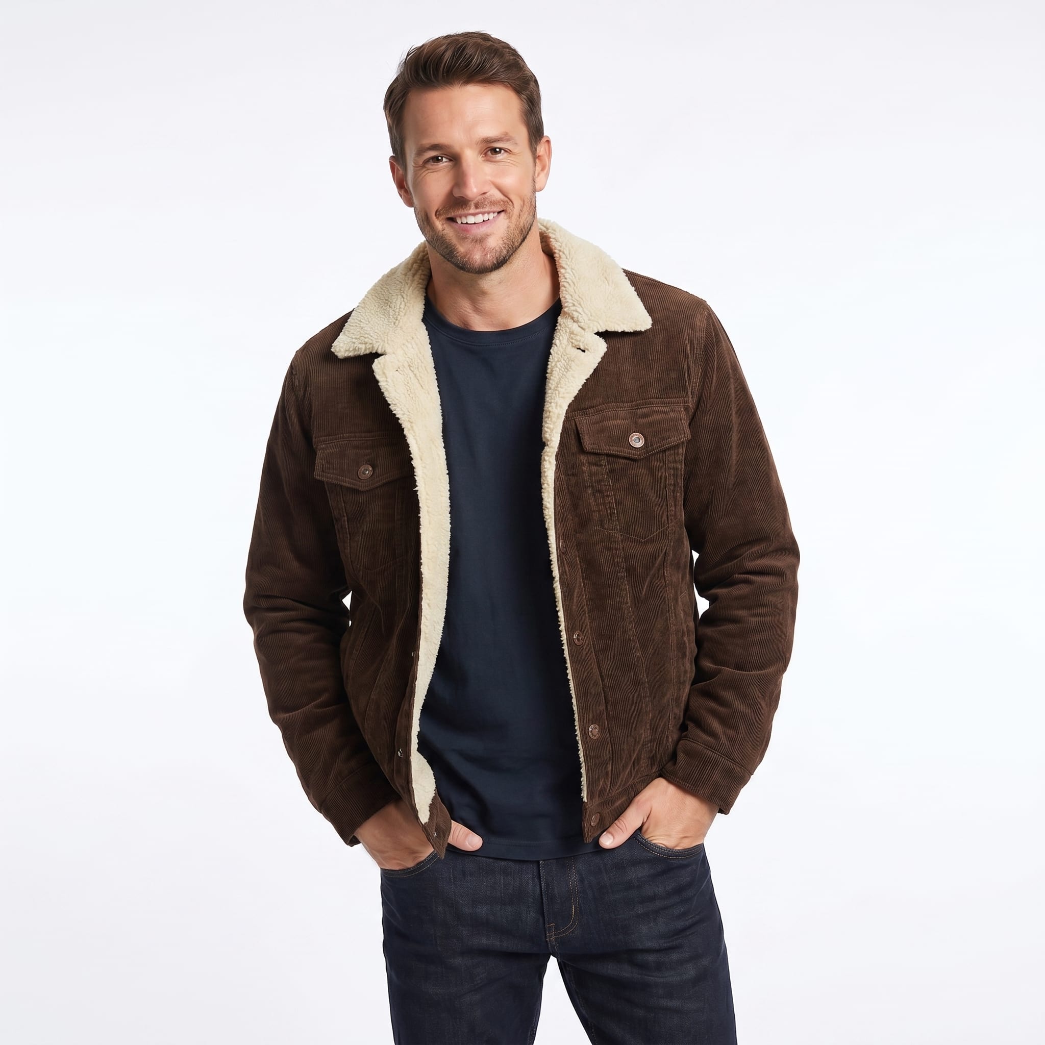 Ellis Sherpa Lined Corduroy Jacket_5