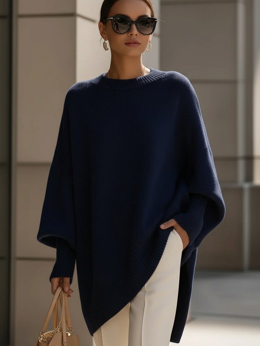 Haisley Oversized Draped Knit Sweater_3