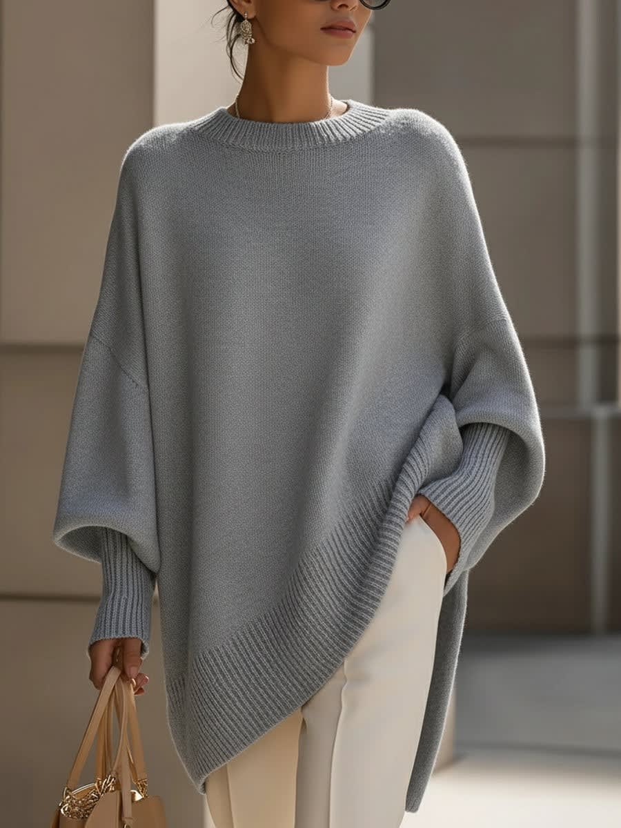 Haisley Oversized Draped Knit Sweater_5