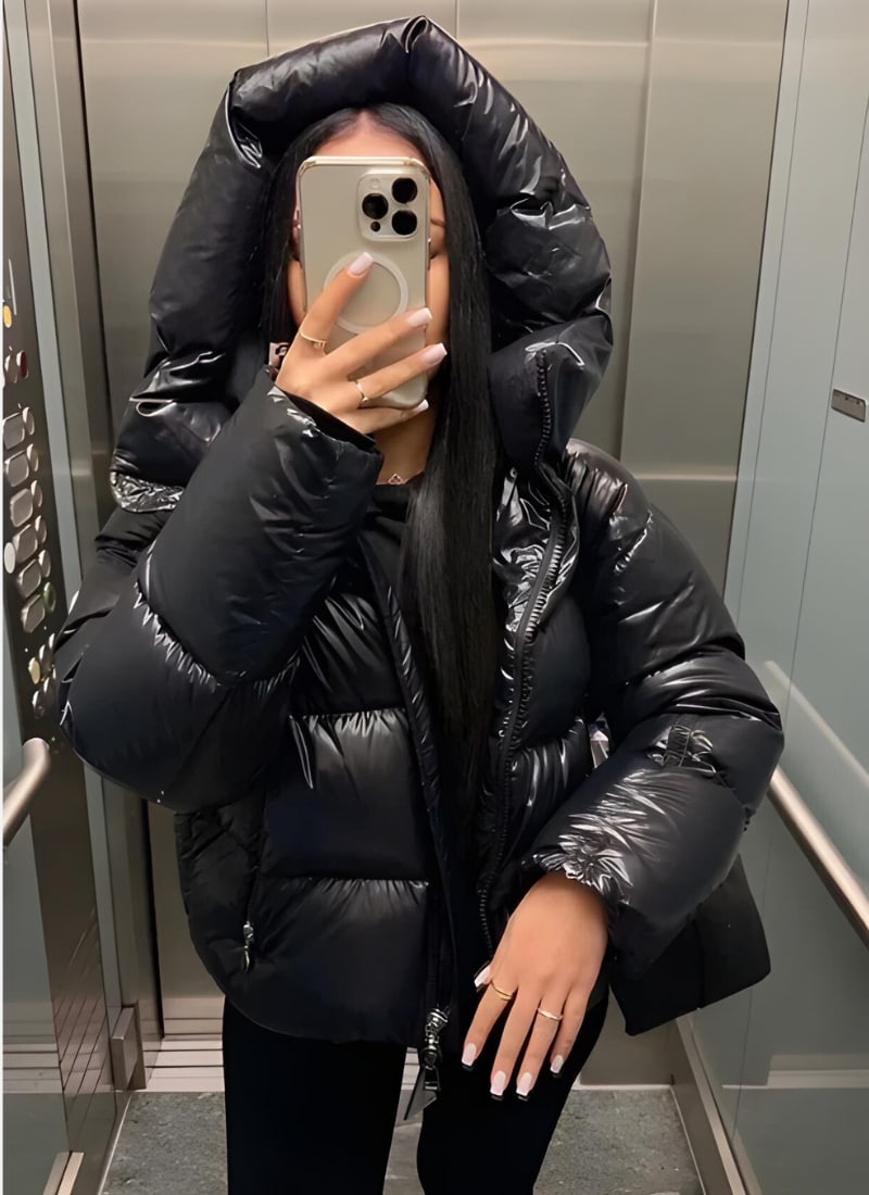 Beverly Glossy Hooded Puffer Jacket_3