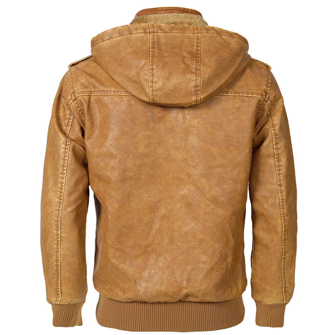 Men's Luxury Hooded Leather Jacket