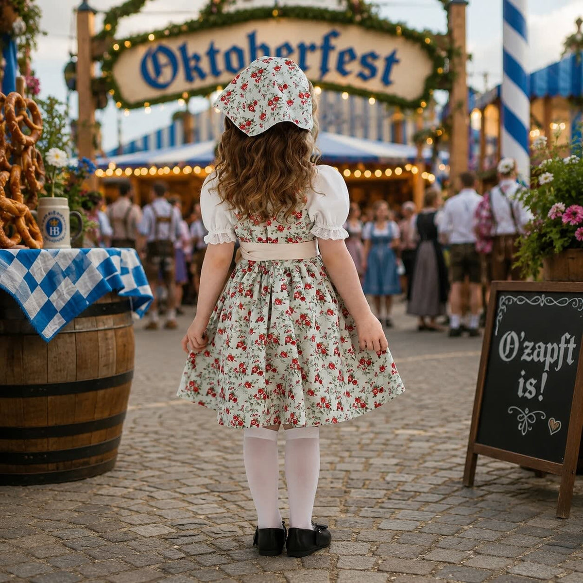 Alayna Girls Floral Oktoberfest Dirndl Dress_6