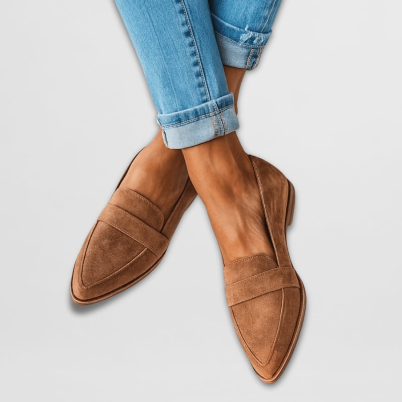Giacinta Pointed Toe Suede Loafers_1