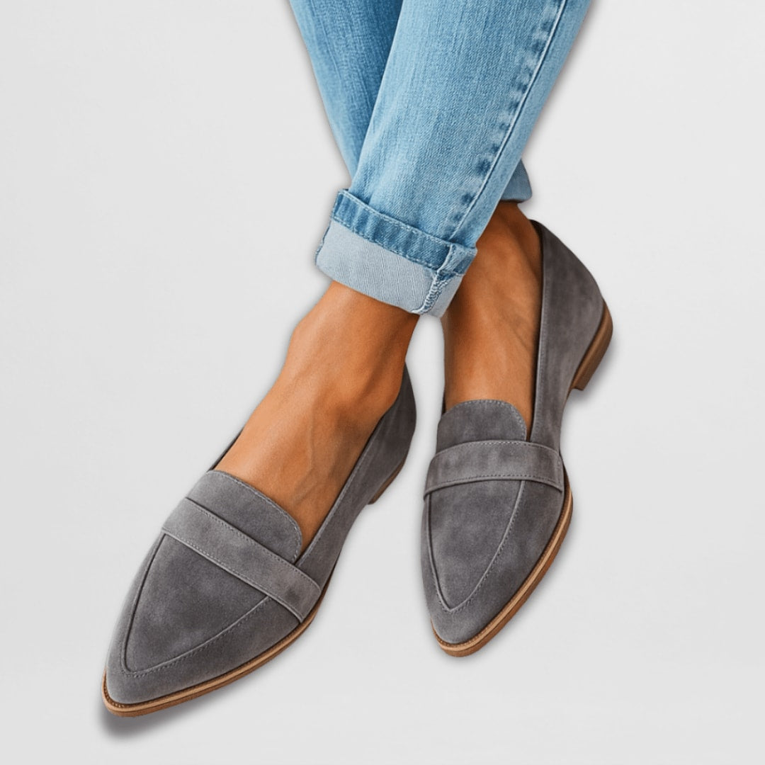 Giacinta Pointed Toe Suede Loafers_2
