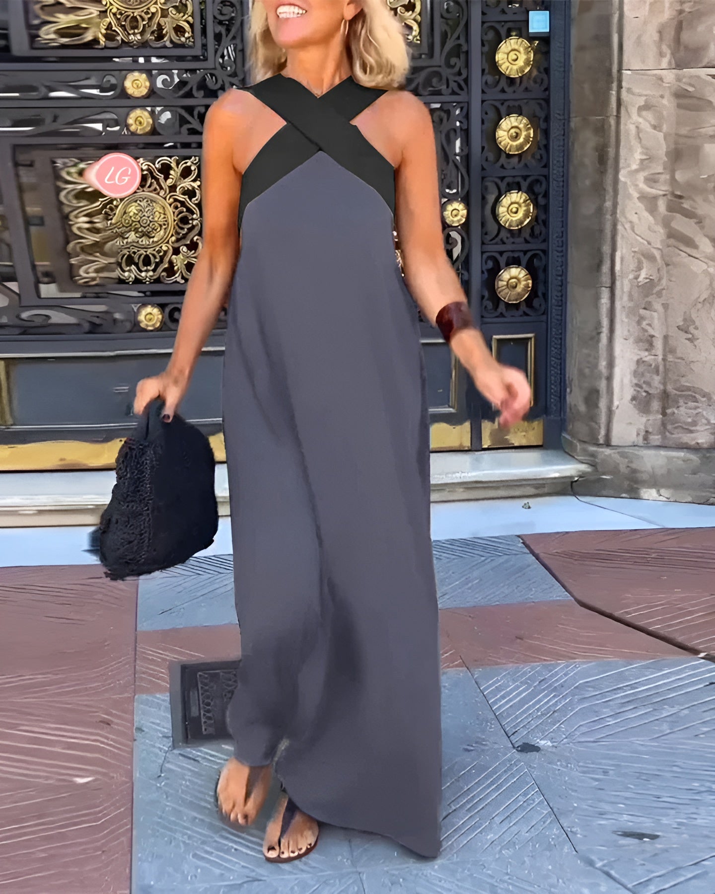 Ivy Breathable Crossed Maxi Dress