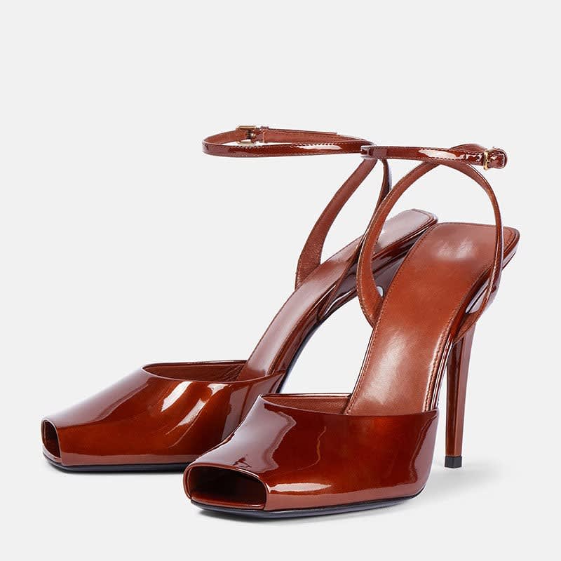 Philomena Peep Toe Slingback Heels_7