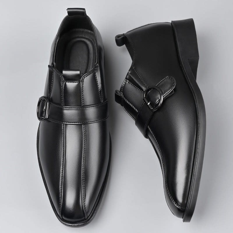 Gerald Faux Leather Monk Strap Dress Shoes_3