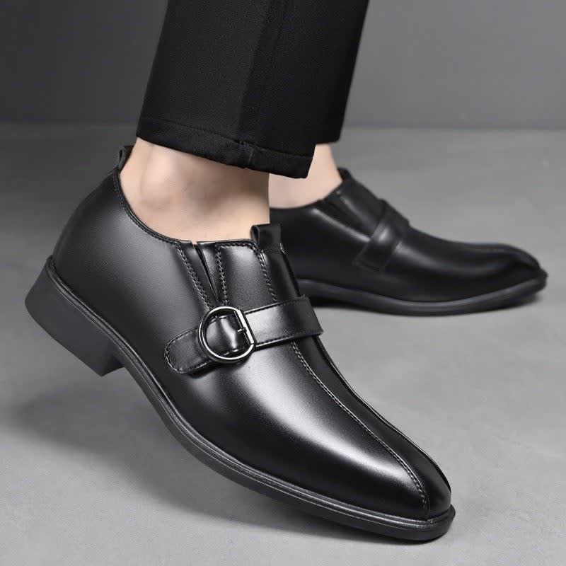 Gerald Faux Leather Monk Strap Dress Shoes_5