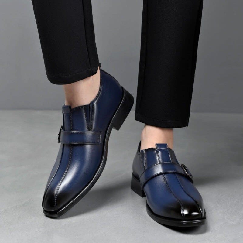 Gerald Faux Leather Monk Strap Dress Shoes_6